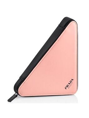 Prada Beauty Triangle Pouch Cosmetic Bag Authentic